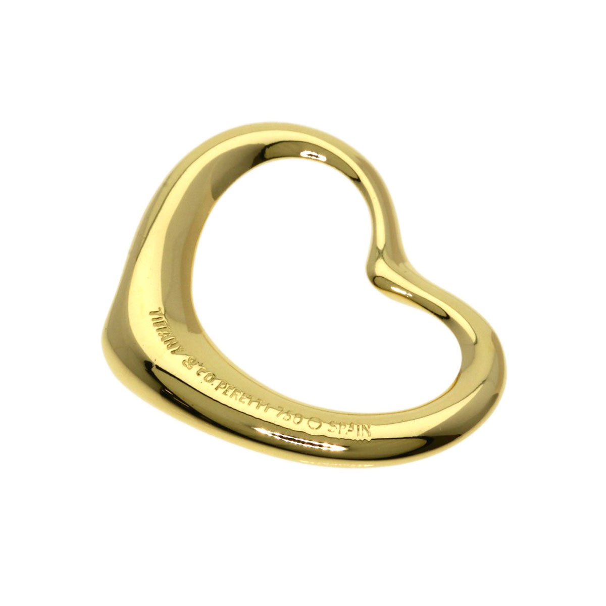 TIFFANY&Co. Open heart Pendant top K18 Yellow Gold Ladies [Used]
