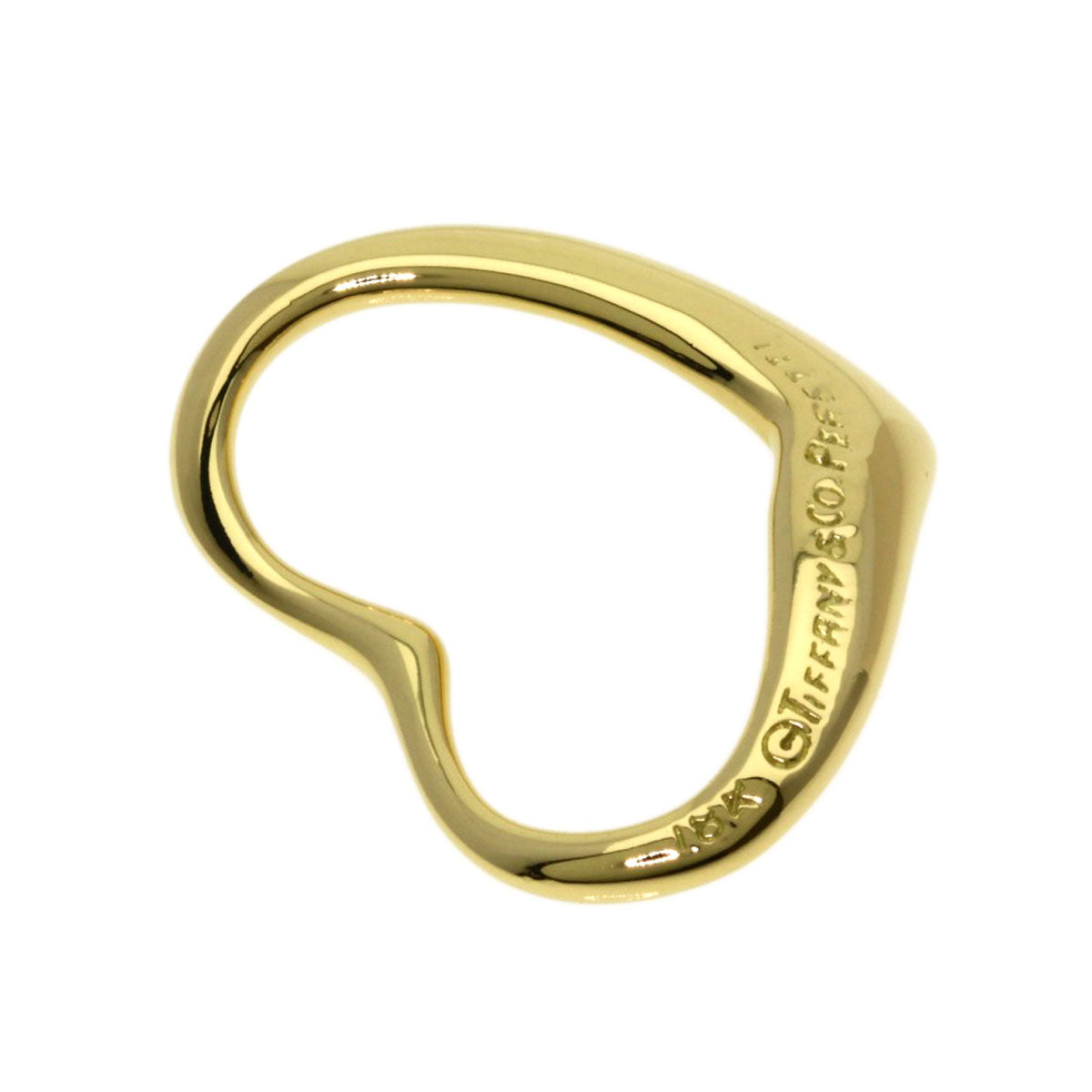 TIFFANY&Co. Open heart Pendant top K18 Yellow Gold Ladies [Used]