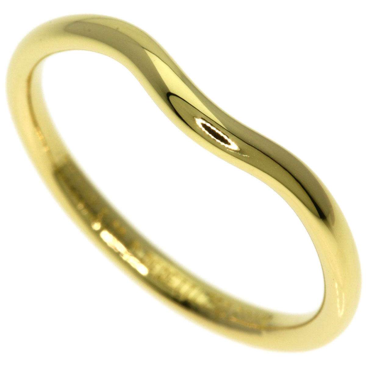 TIFFANY&Co. Curved band Ring K18 Yellow Gold Ladies [Used]
