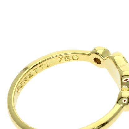 TIFFANY&Co. Closed Heart 2P Diamond Ring K18 Yellow Gold Ladies [Used]