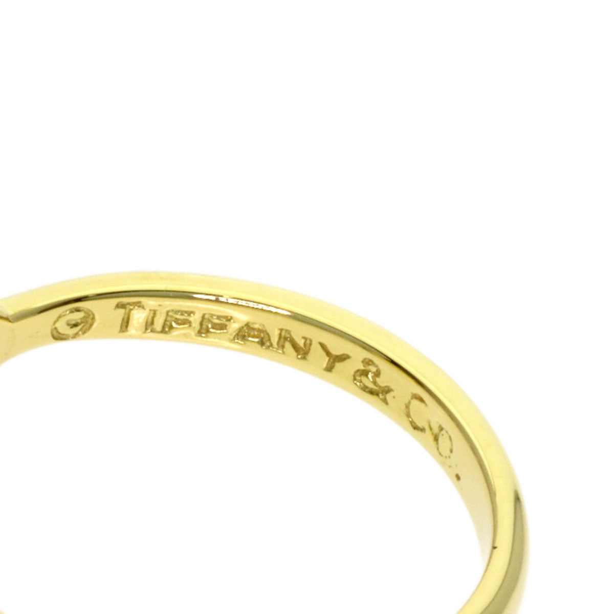 TIFFANY&Co. Closed Heart 2P Diamond Ring K18 Yellow Gold Ladies [Used]
