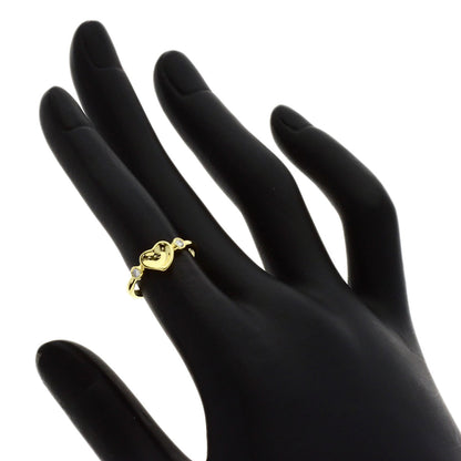 TIFFANY&Co. Closed Heart 2P Diamond Ring K18 Yellow Gold Ladies [Used]