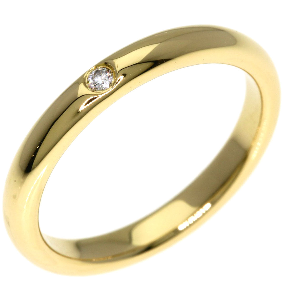 TIFFANY&Co. Wedding 1P Diamond Ring K18 Yellow Gold Ladies [Used]