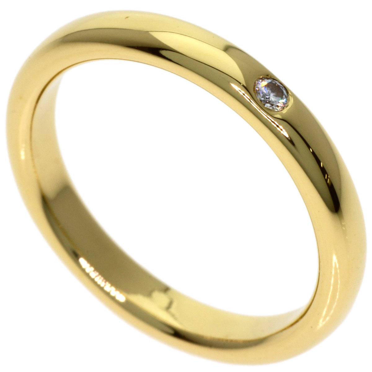 TIFFANY&Co. Wedding 1P Diamond Ring K18 Yellow Gold Ladies [Used]