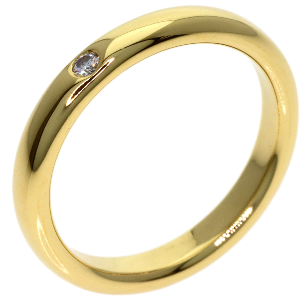 TIFFANY&Co. Wedding 1P Diamond Ring K18 Yellow Gold Ladies [Used]