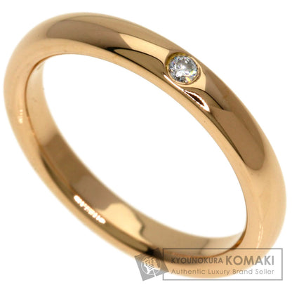 TIFFANY&Co. Stacking Band 1P Diamond Ring K18 Pink Gold Ladies [Used]