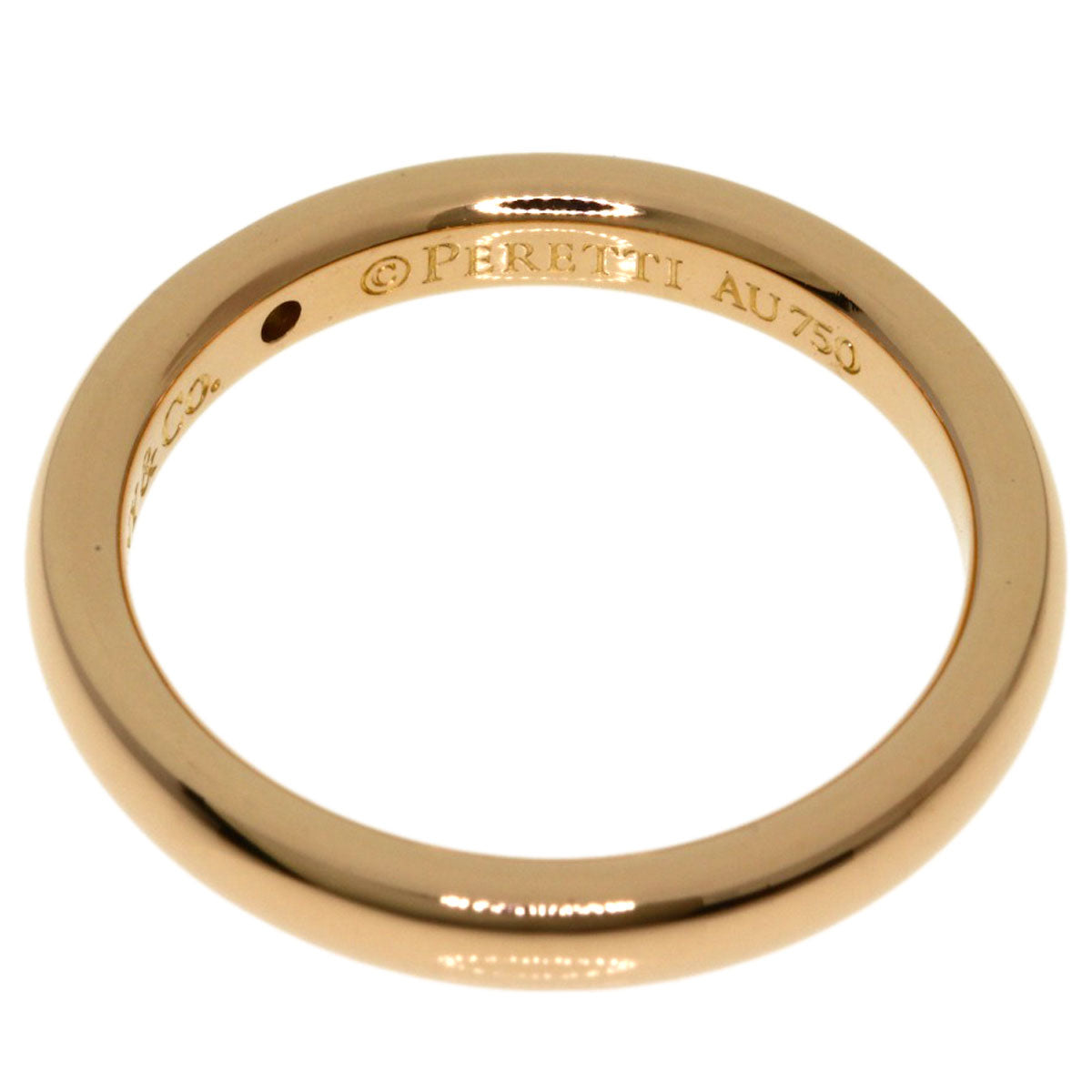 TIFFANY&Co. Stacking Band 1P Diamond Ring K18 Pink Gold Ladies [Used]