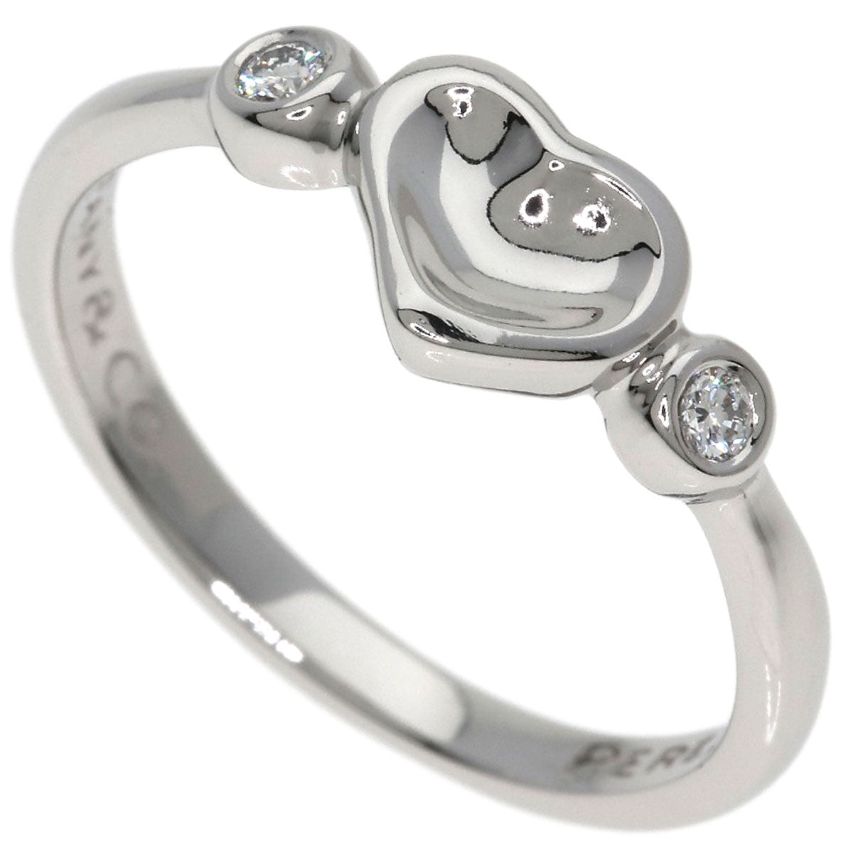 TIFFANY&Co. Full Heart 2P Diamond Ring Platinum PT950 Ladies [Used]