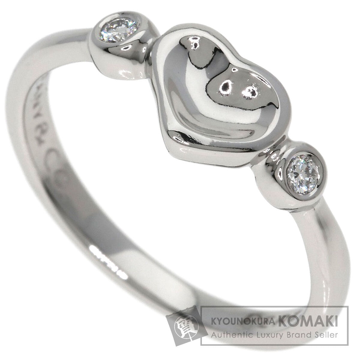 TIFFANY&Co. Full Heart 2P Diamond Ring Platinum PT950 Ladies [Used]