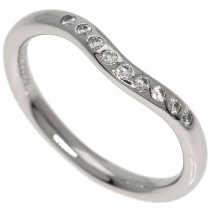 TIFFANY&Co. Curved band Diamond Ring Platinum PT950 Ladies [Used]