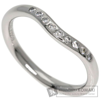 TIFFANY&Co. Curved band Diamond Ring Platinum PT950 Ladies [Used]