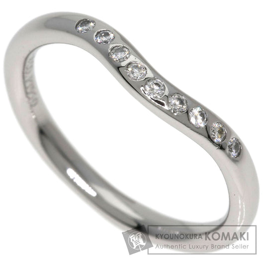TIFFANY&Co. Curved band Diamond Ring Platinum PT950 Ladies [Used]