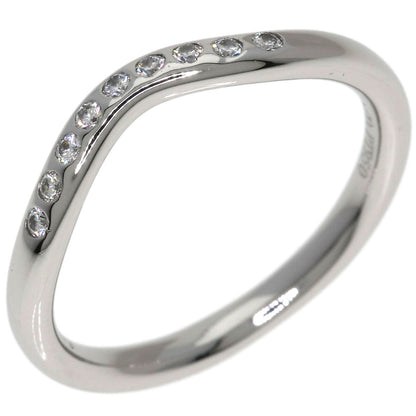 TIFFANY&Co. Curved band Diamond Ring Platinum PT950 Ladies [Used]