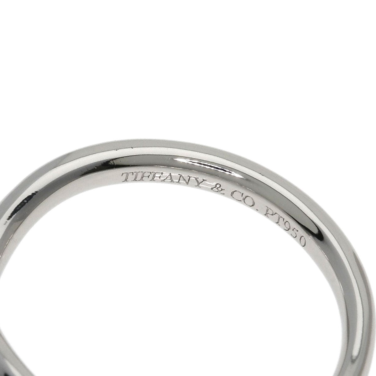 TIFFANY&Co. Curved band Diamond Ring Platinum PT950 Ladies [Used]