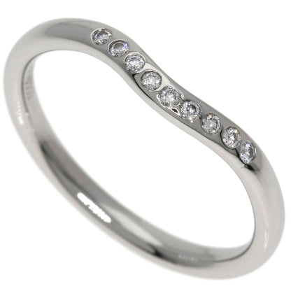 TIFFANY&Co. Curved band Diamond Ring Platinum PT950 Ladies [Used]