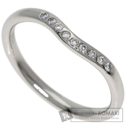TIFFANY&Co. Curved band Diamond Ring Platinum PT950 Ladies [Used]