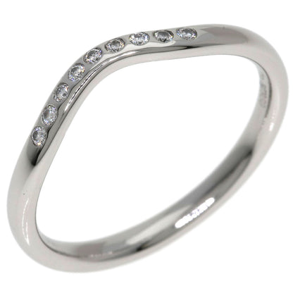 TIFFANY&Co. Curved band Diamond Ring Platinum PT950 Ladies [Used]