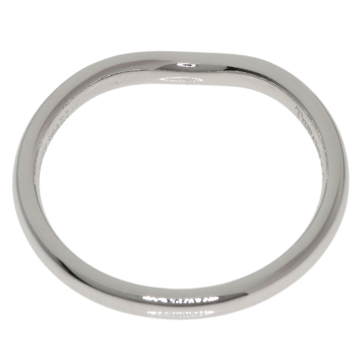 TIFFANY&Co. Curved band Diamond Ring Platinum PT950 Ladies [Used]