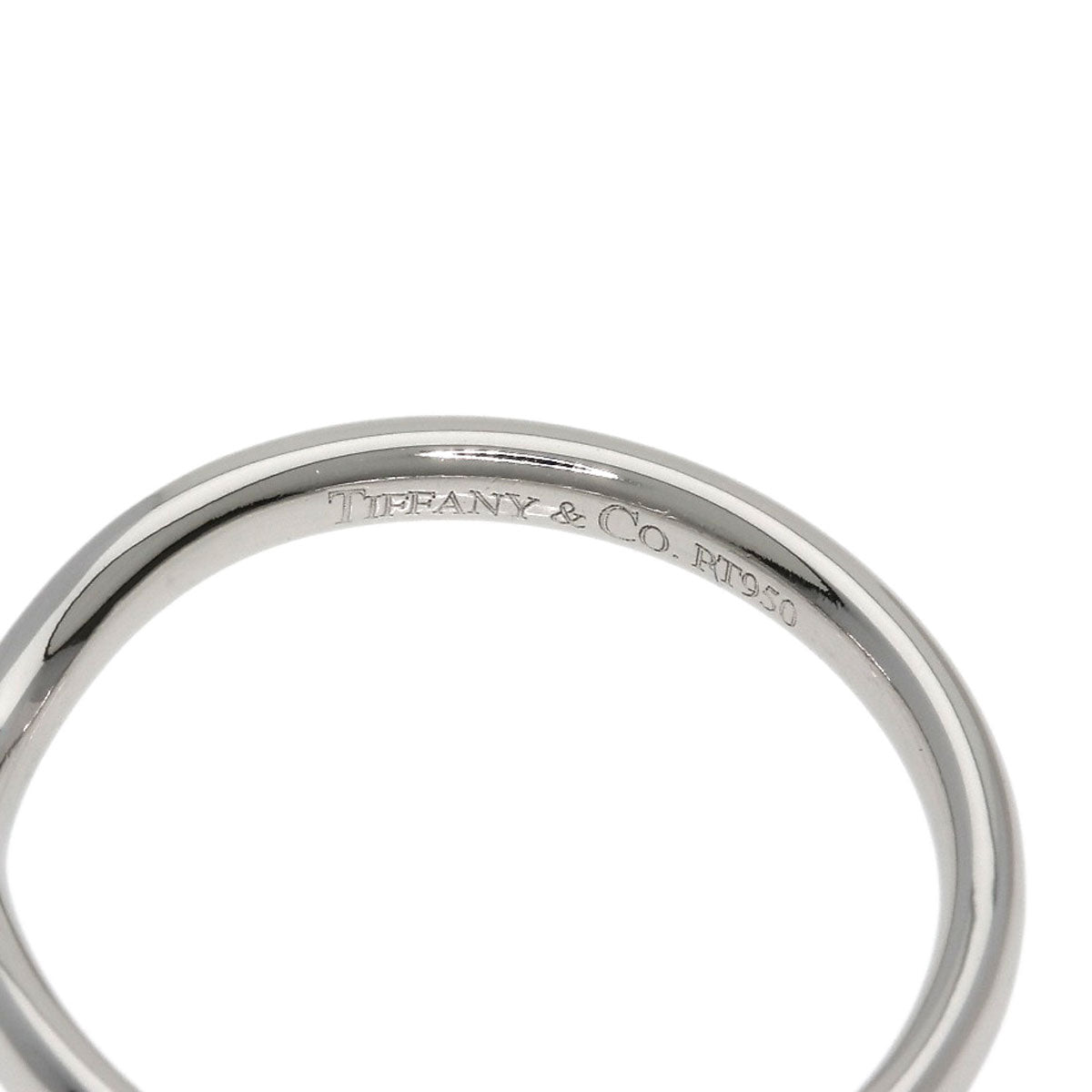 TIFFANY&Co. Curved band Diamond Ring Platinum PT950 Ladies [Used]
