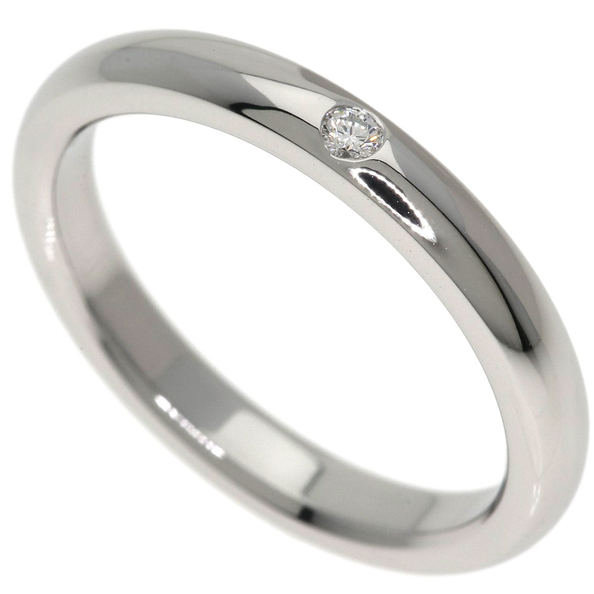TIFFANY&Co. Wedding 1P Diamond Ring Platinum PT950 Ladies [Used]