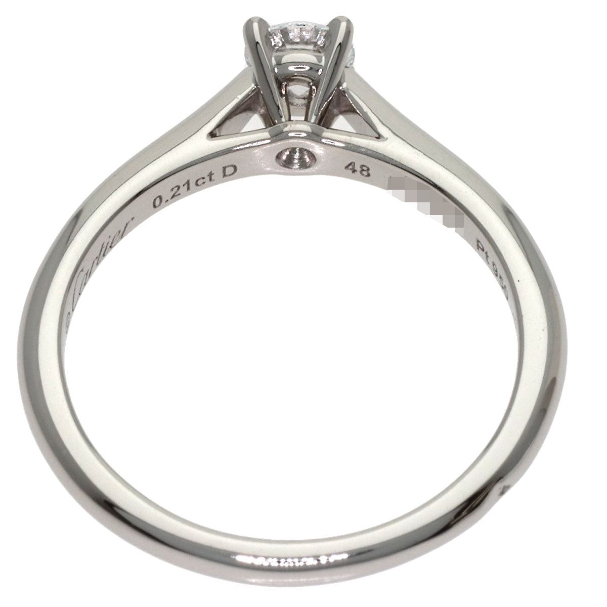 CARTIER Solitaire 1P Diamond #48 Ring Platinum PT950 Ladies [Used]