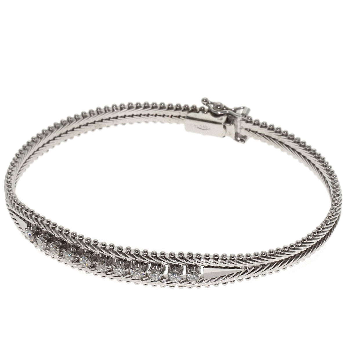 0.56ct Diamond Bracelet K18 White Gold 17g　Ladies