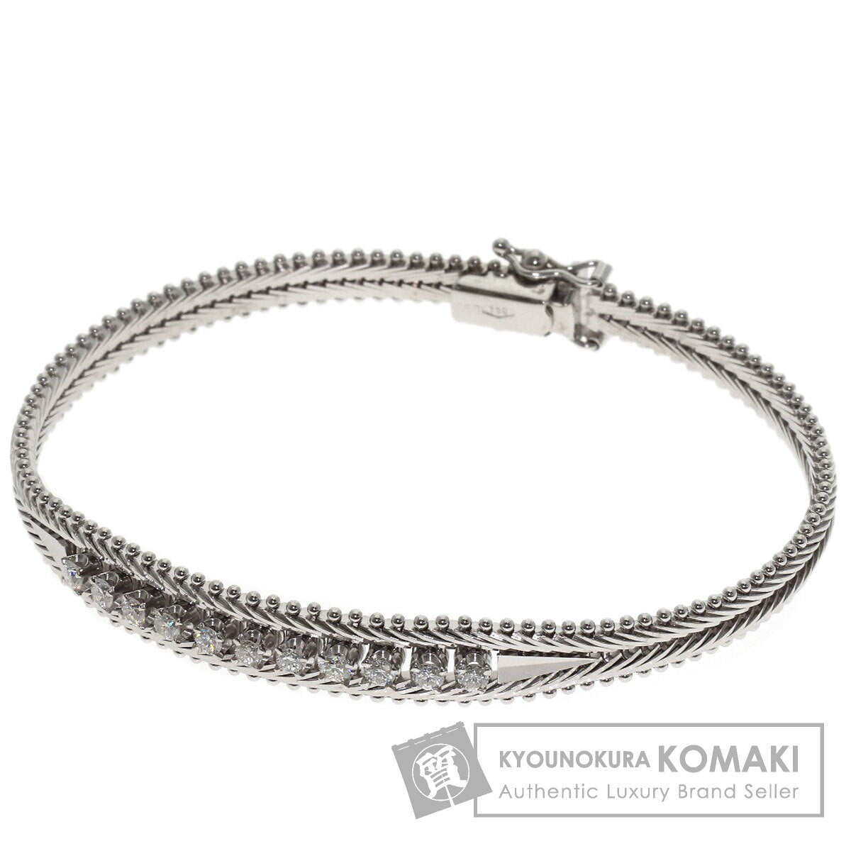 0.56ct Diamond Bracelet K18 White Gold 17g　Ladies