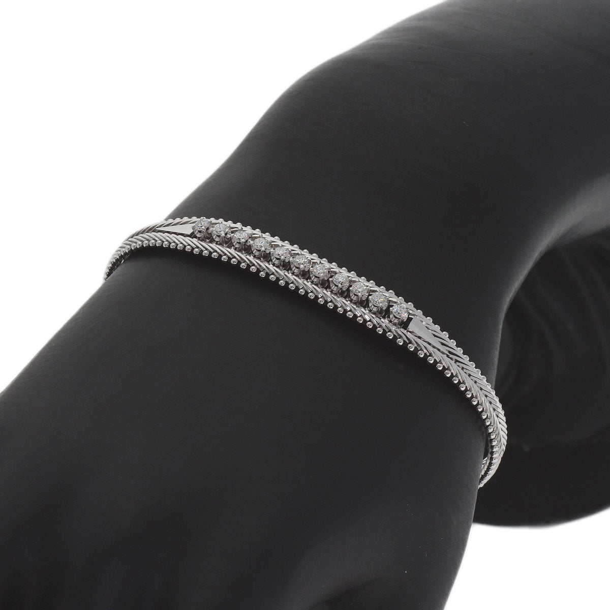 0.56ct Diamond Bracelet K18 White Gold 17g　Ladies