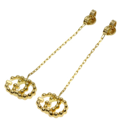 GUCCI Double G Multicolor Stone earring K18 Yellow Gold Ladies [Used]