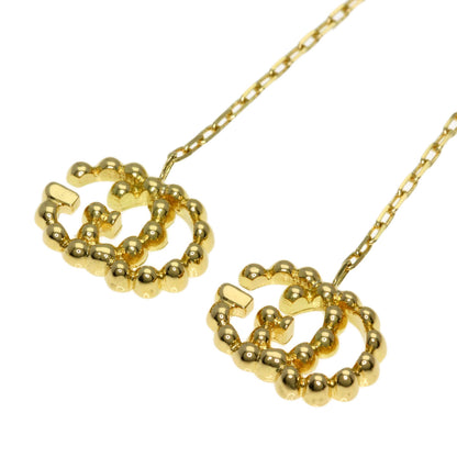 GUCCI Double G Multicolor Stone earring K18 Yellow Gold Ladies [Used]