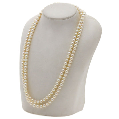 MIKIMOTO Pearl Pearl Long Necklace K14 White Gold Ladies [Used]