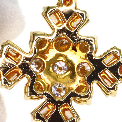 Cross diamond Necklace K18 Yellow Gold 21.8g　Ladies