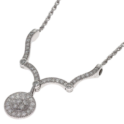 2ct Diamond Necklace Platinum PT900 PT850 15.2g　Ladies