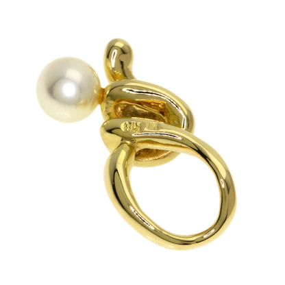 MIKIMOTO Perlita Pearl Pearl Pendant top K18 Yellow Gold Ladies [Used]