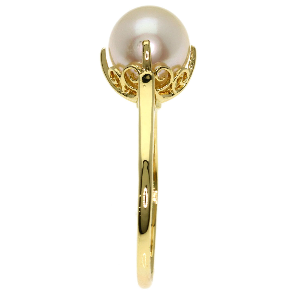 MIKIMOTO Pearl Pearl Ring K18 Yellow Gold Ladies [Used]