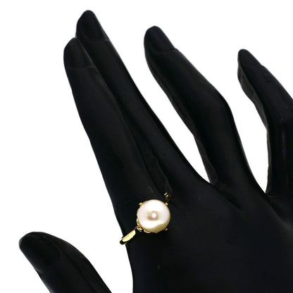 MIKIMOTO Pearl Pearl Ring K18 Yellow Gold Ladies [Used]