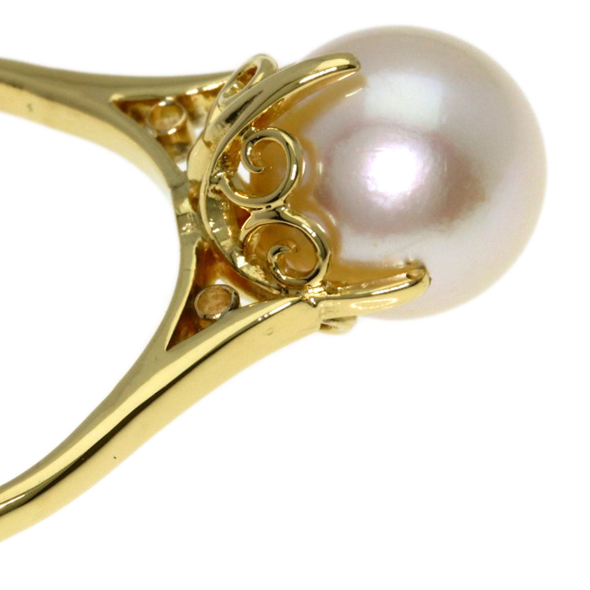 MIKIMOTO Pearl Pearl Ring K18 Yellow Gold Ladies [Used]