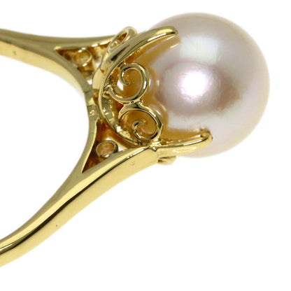 MIKIMOTO Pearl Pearl Ring K18 Yellow Gold Ladies [Used]