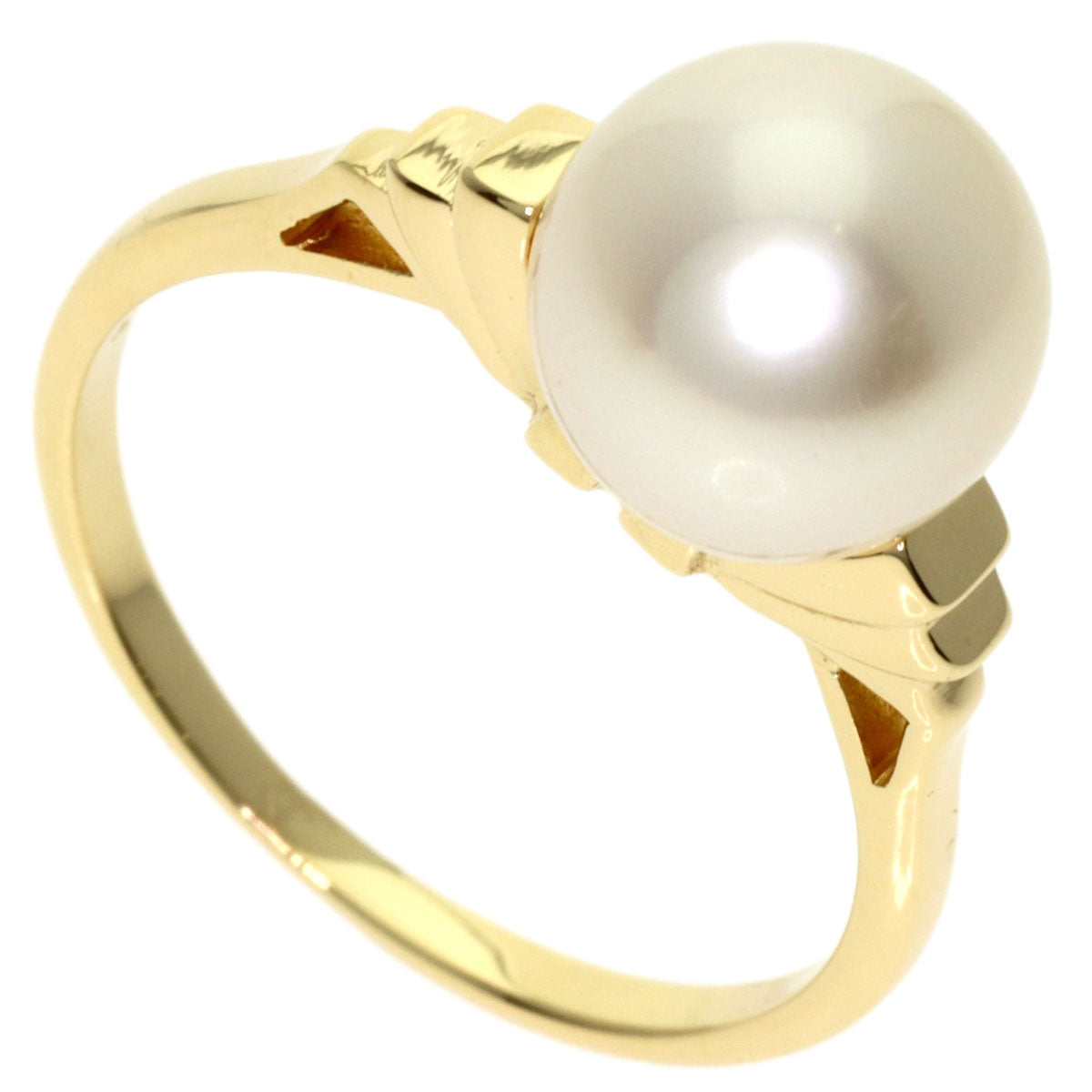 MIKIMOTO Pearl Pearl Ring K14 Yellow Gold Ladies [Used]