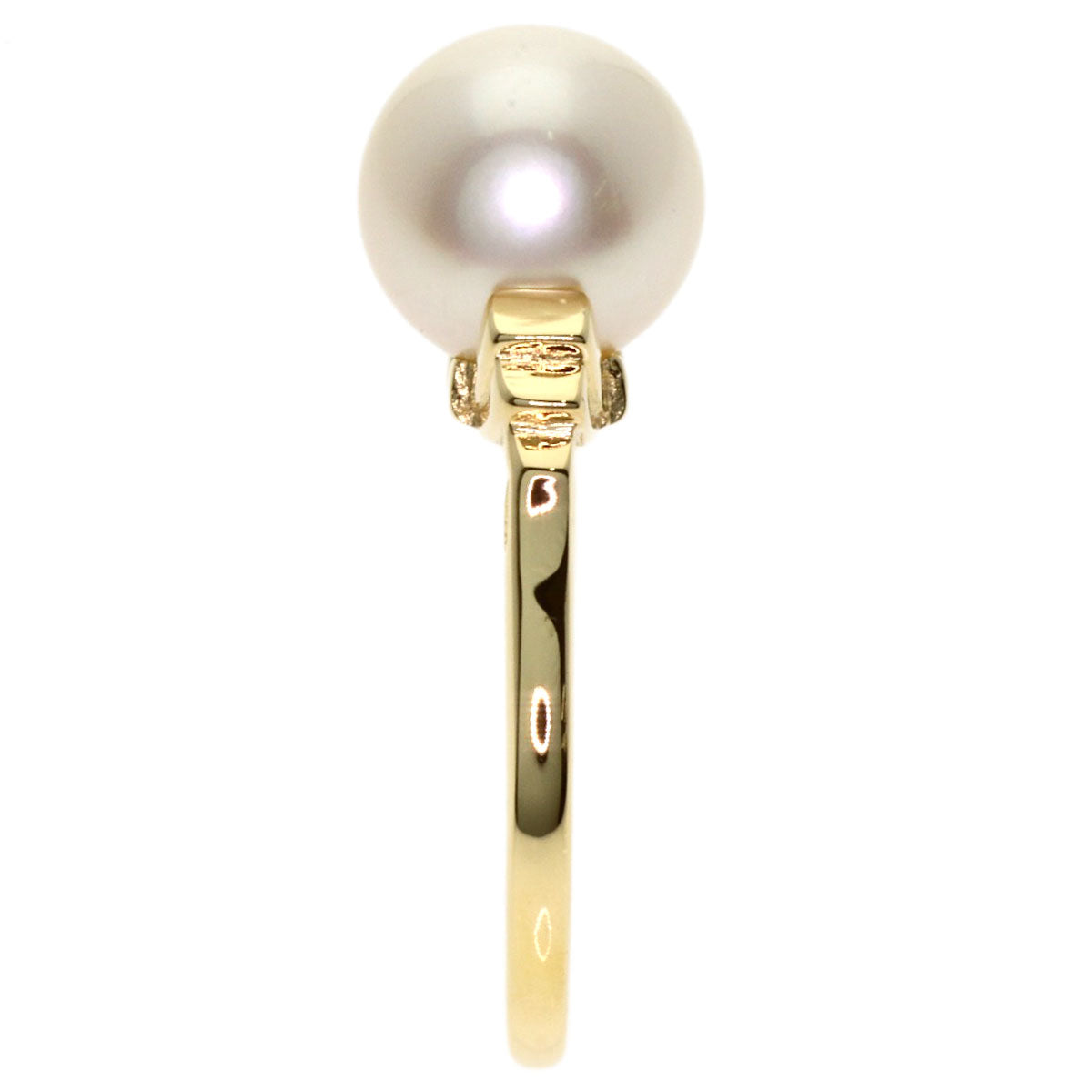 MIKIMOTO Pearl Pearl Ring K14 Yellow Gold Ladies [Used]