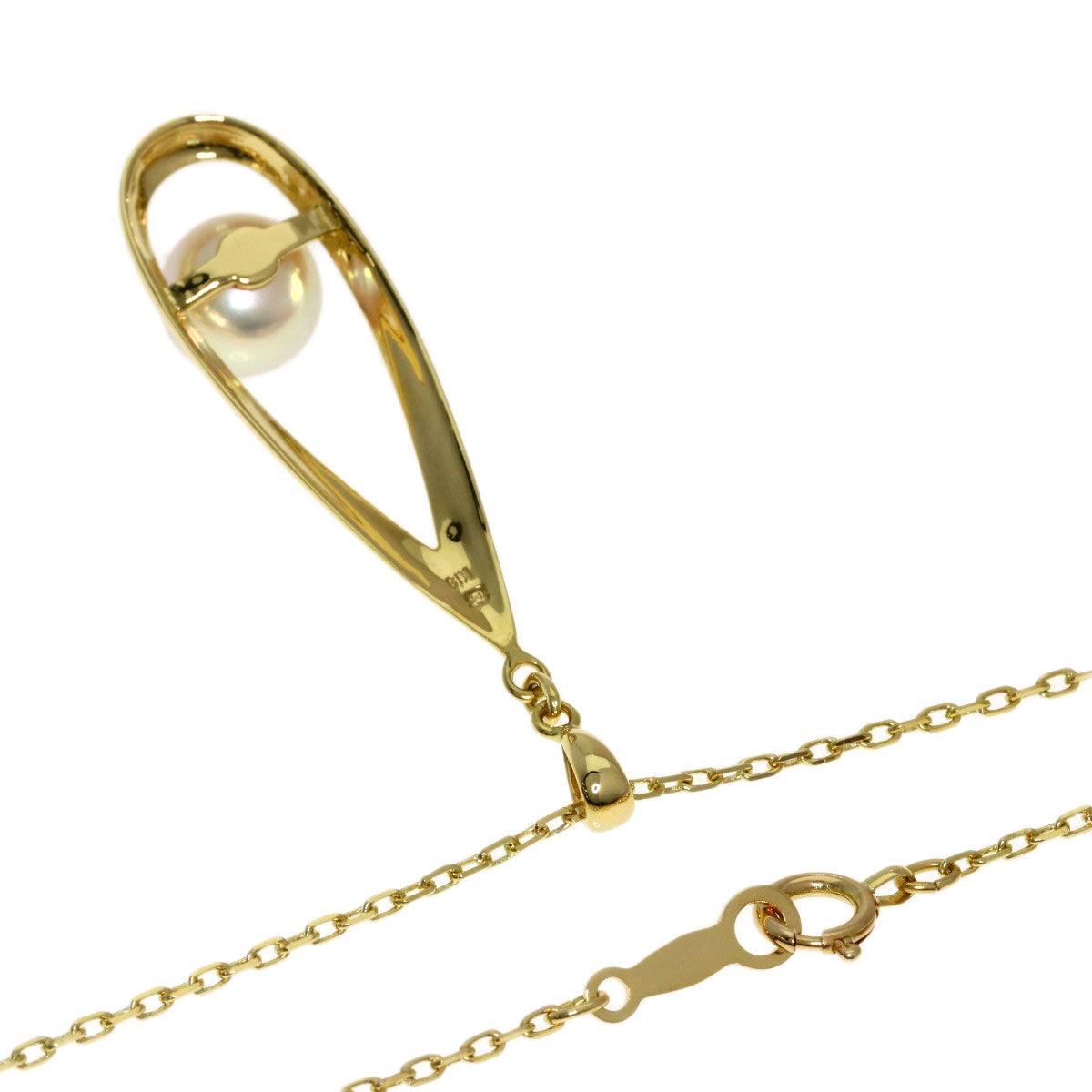 MIKIMOTO Pearl Pearl Necklace K18 Yellow Gold Ladies [Used]
