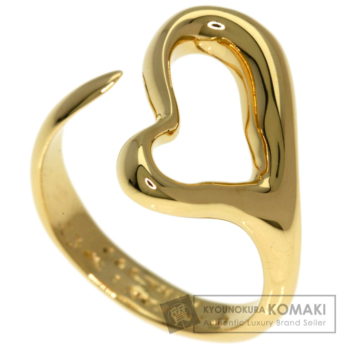 TIFFANY&Co. Open heart Ring K18 Yellow Gold Ladies [Used]