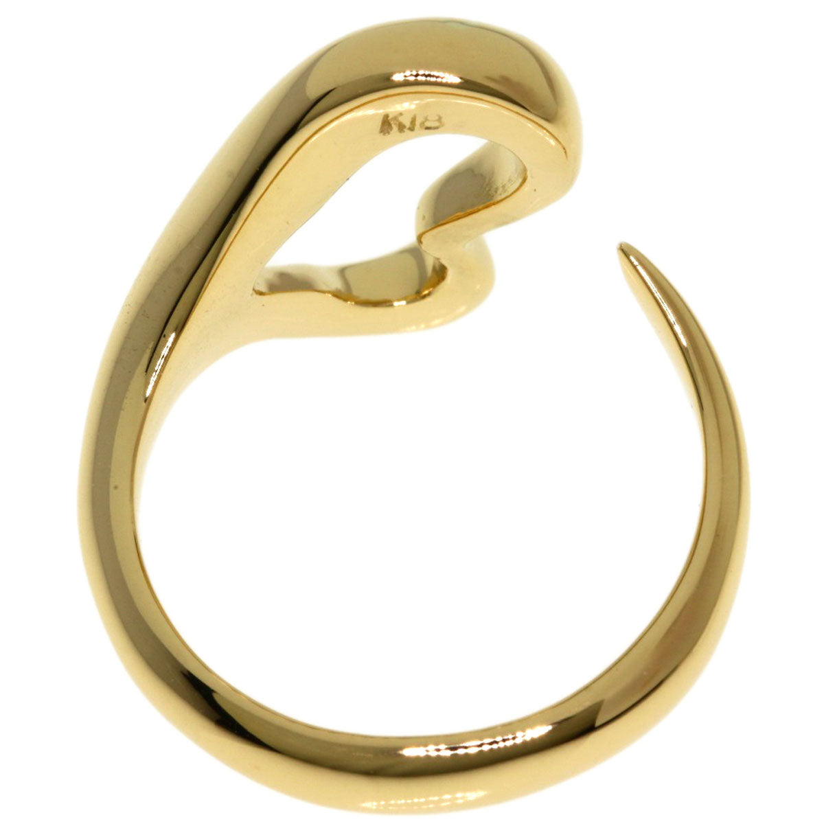 TIFFANY&Co. Open heart Ring K18 Yellow Gold Ladies [Used]