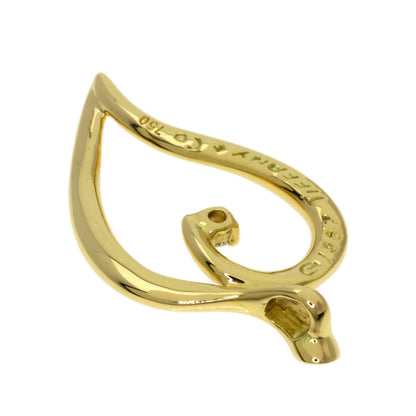 TIFFANY&Co. Leaf 1P Diamond Pendant top K18 Yellow Gold Ladies [Used]