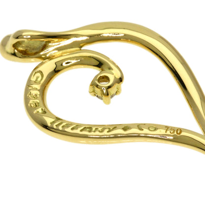 TIFFANY&Co. Leaf 1P Diamond Pendant top K18 Yellow Gold Ladies [Used]