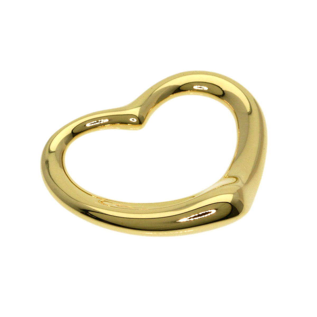 TIFFANY&Co. Open heart Pendant top K18 Yellow Gold Ladies [Used]