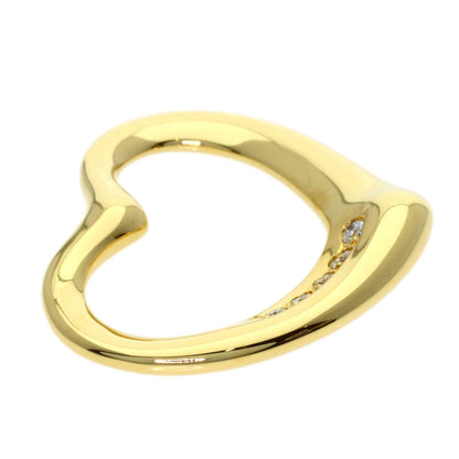 TIFFANY&Co. Open Heart Diamond Pendant top K18 Yellow Gold Ladies [Used]