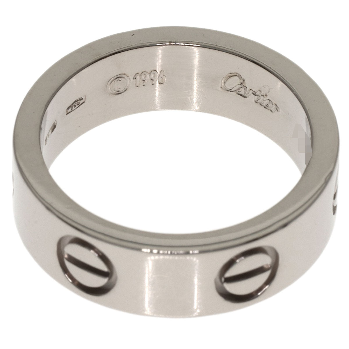 CARTIER love ring #50 Ring K18 White Gold Ladies [Used]