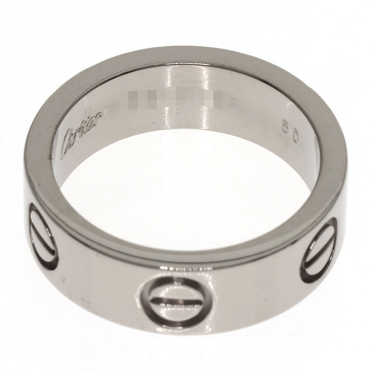 CARTIER love ring #50 Ring K18 White Gold Ladies [Used]