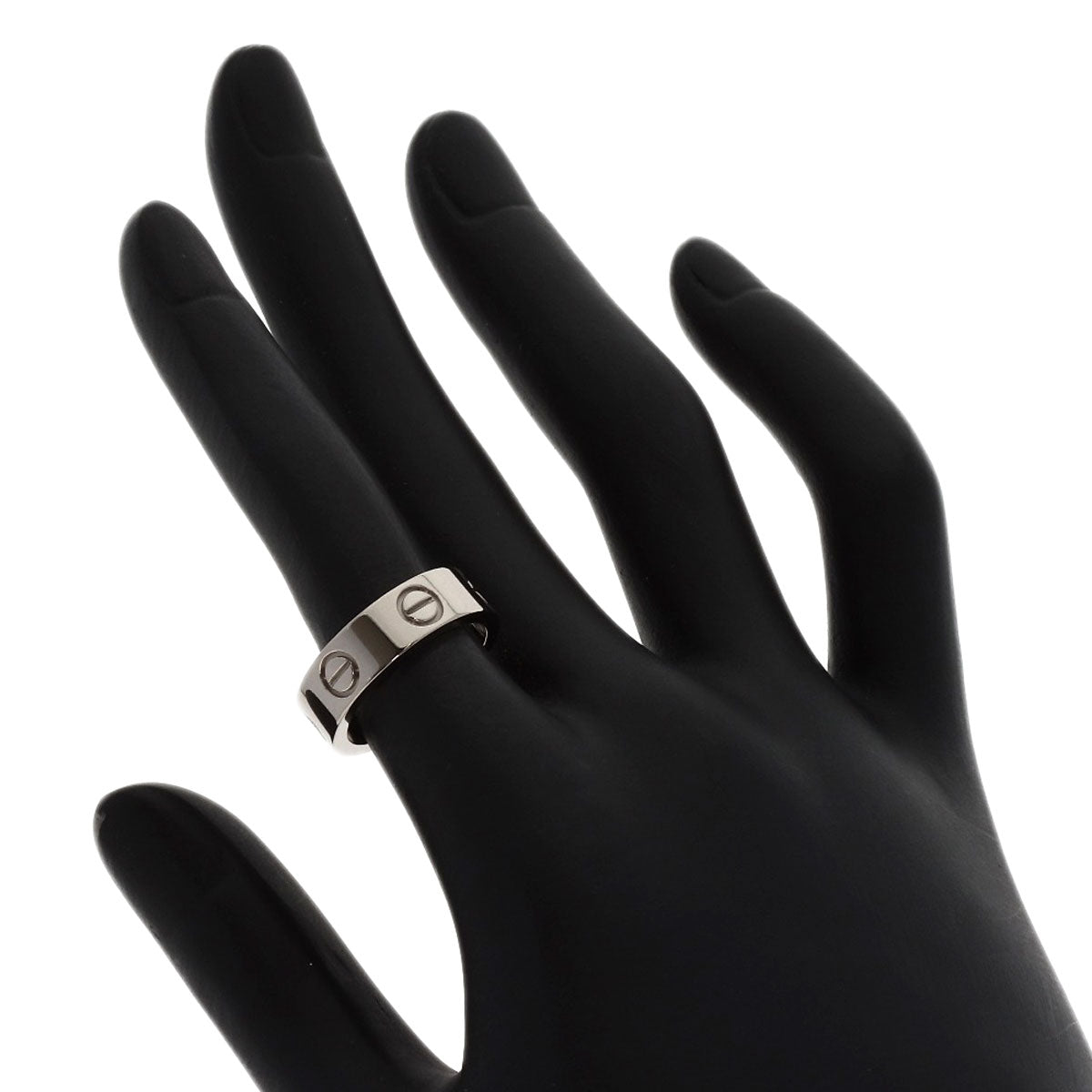 CARTIER love ring #50 Ring K18 White Gold Ladies [Used]